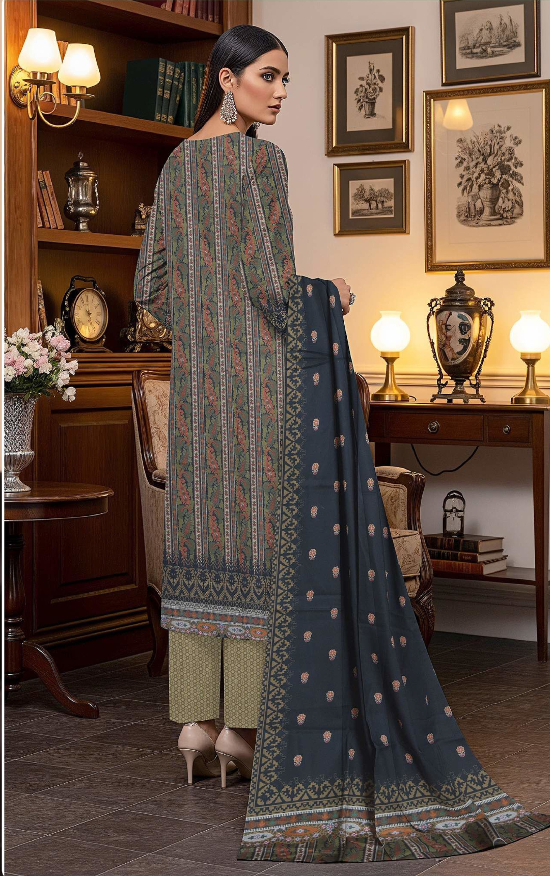 Khaddar by Naubahar - Printed Khaddar Suit Unstitched 3 Piece - KHD - 05