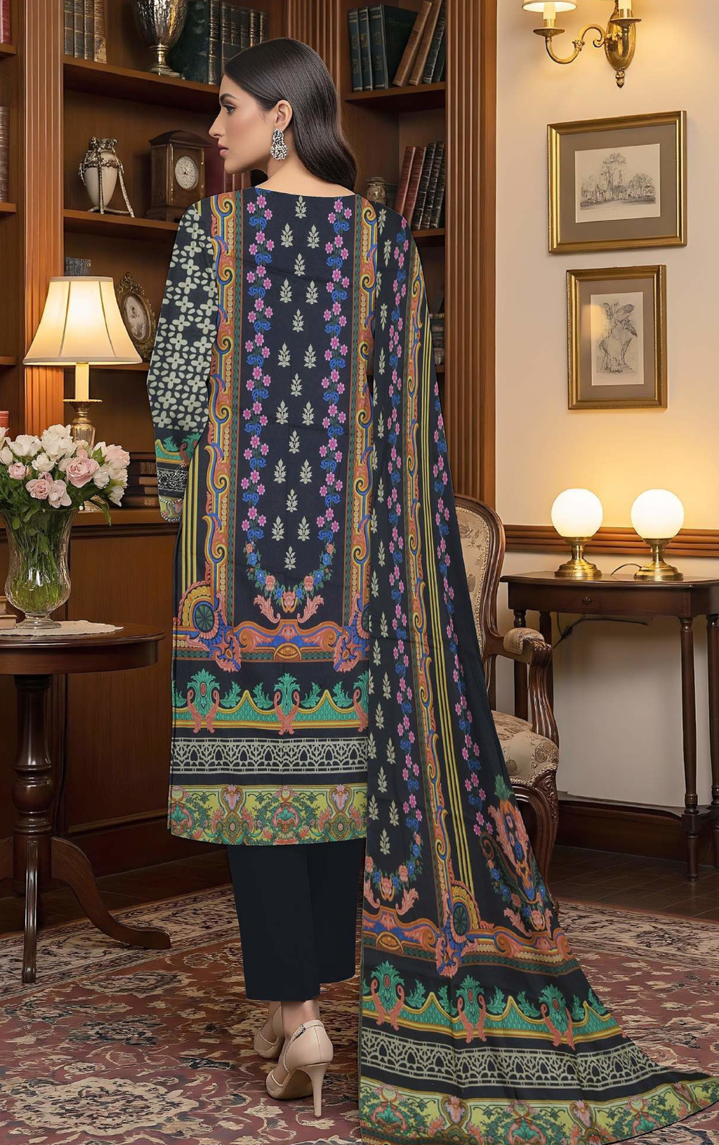 Khaddar by Naubahar - Printed Khaddar Suit Unstitched 3 Piece - KHD - 03