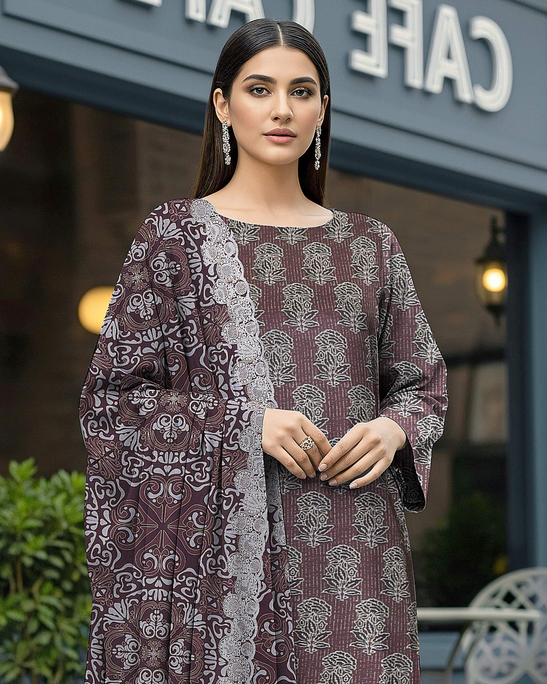 Orient by Naubahar – Digital Printed Lawn with Embroidered Dupatta Unstitched 3 Piece Suit - ORN - 6
