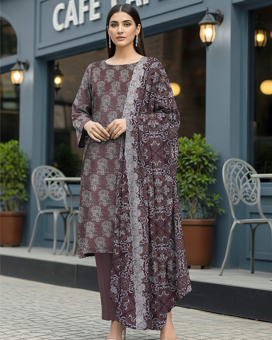 Orient by Naubahar – Digital Printed Lawn with Embroidered Dupatta Unstitched 3 Piece Suit - ORN - 6