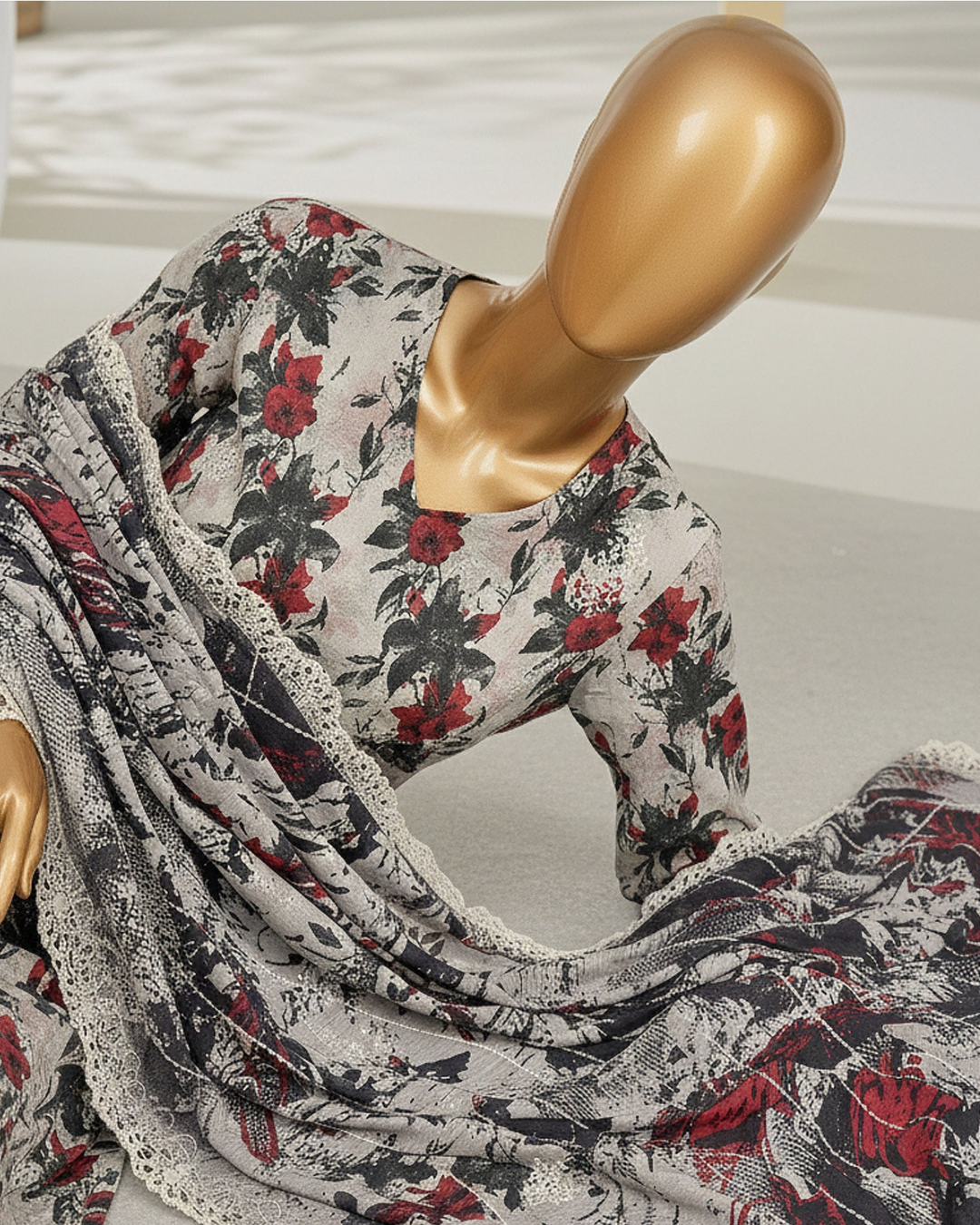 Tulib by Naubahar – Embroidered Lawn Unstitched 3 Piece Suit for Women - TLB - 03