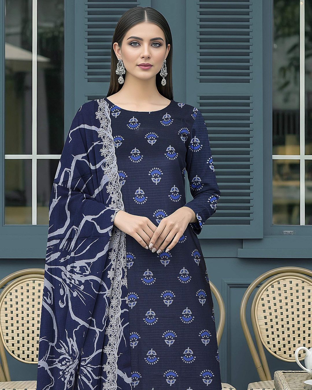 Orient by Naubahar – Digital Printed Lawn with Embroidered Dupatta Unstitched 3 Piece Suit - ORN - 3
