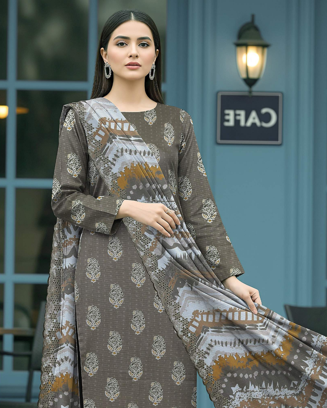 Orient by Naubahar – Digital Printed Lawn with Embroidered Dupatta Unstitched 3 Piece Suit - ORN - 7