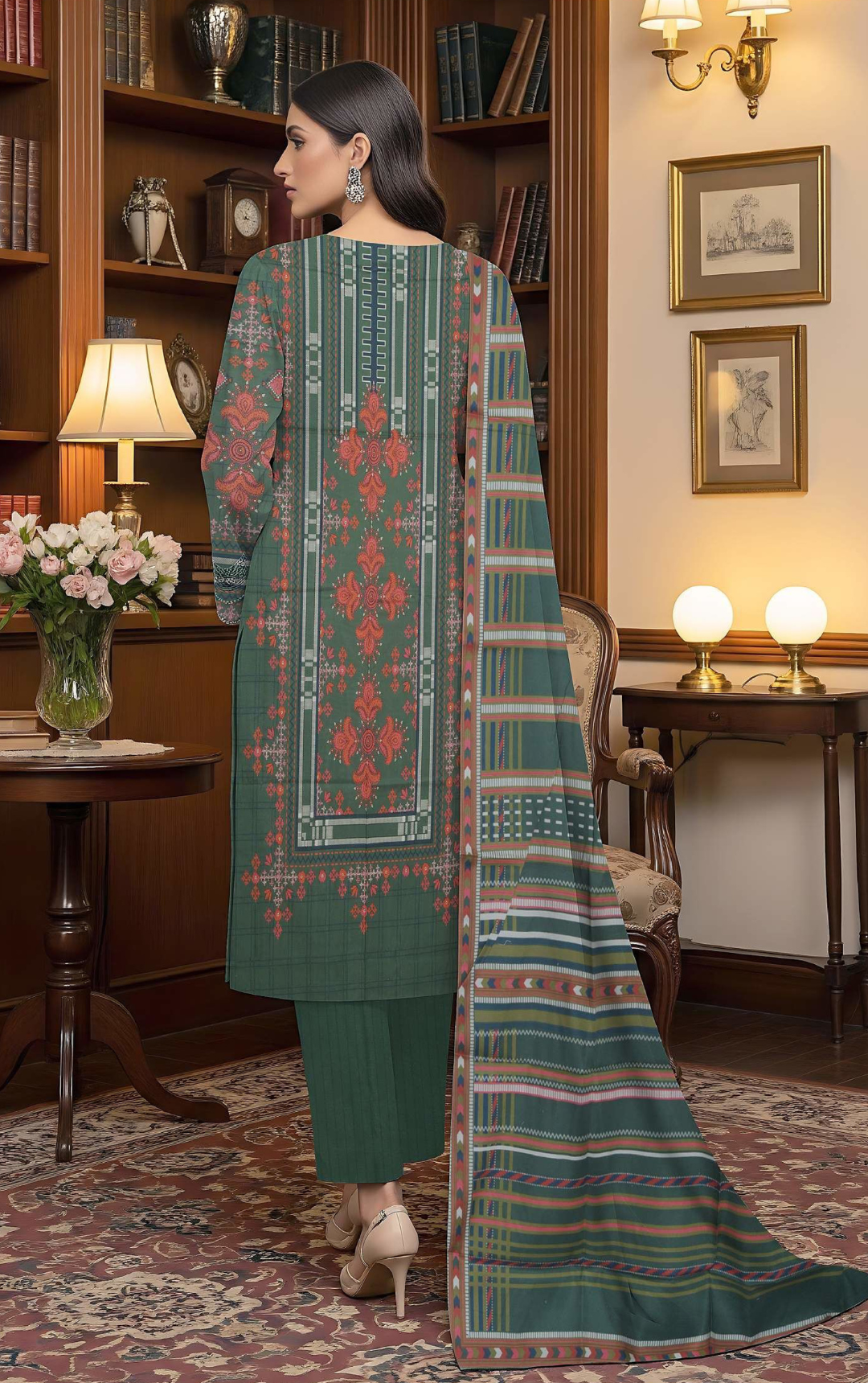 Khaddar by Naubahar - Printed Khaddar Suit Unstitched 3 Piece - KHD - 08