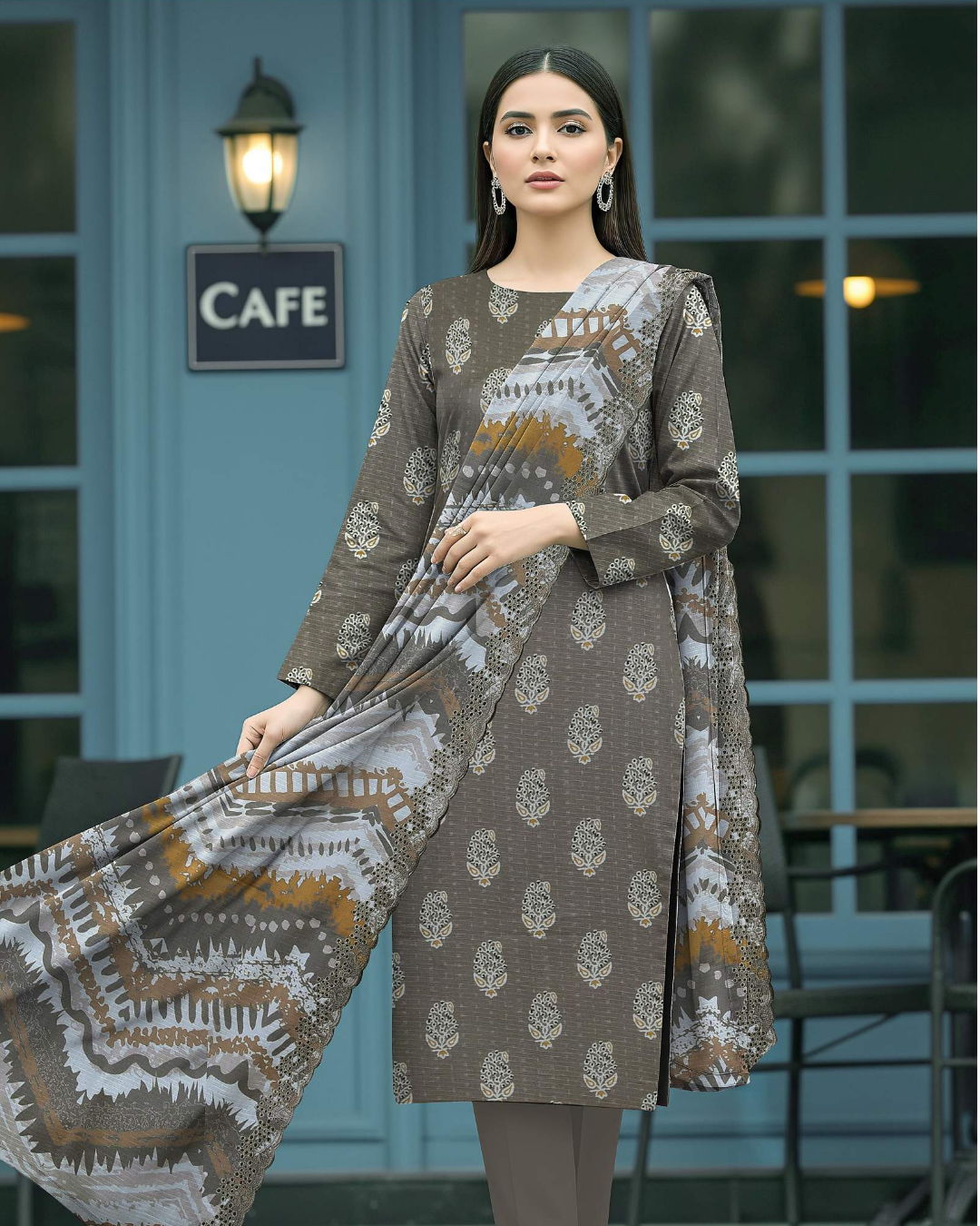 Orient by Naubahar – Digital Printed Lawn with Embroidered Dupatta Unstitched 3 Piece Suit - ORN - 7