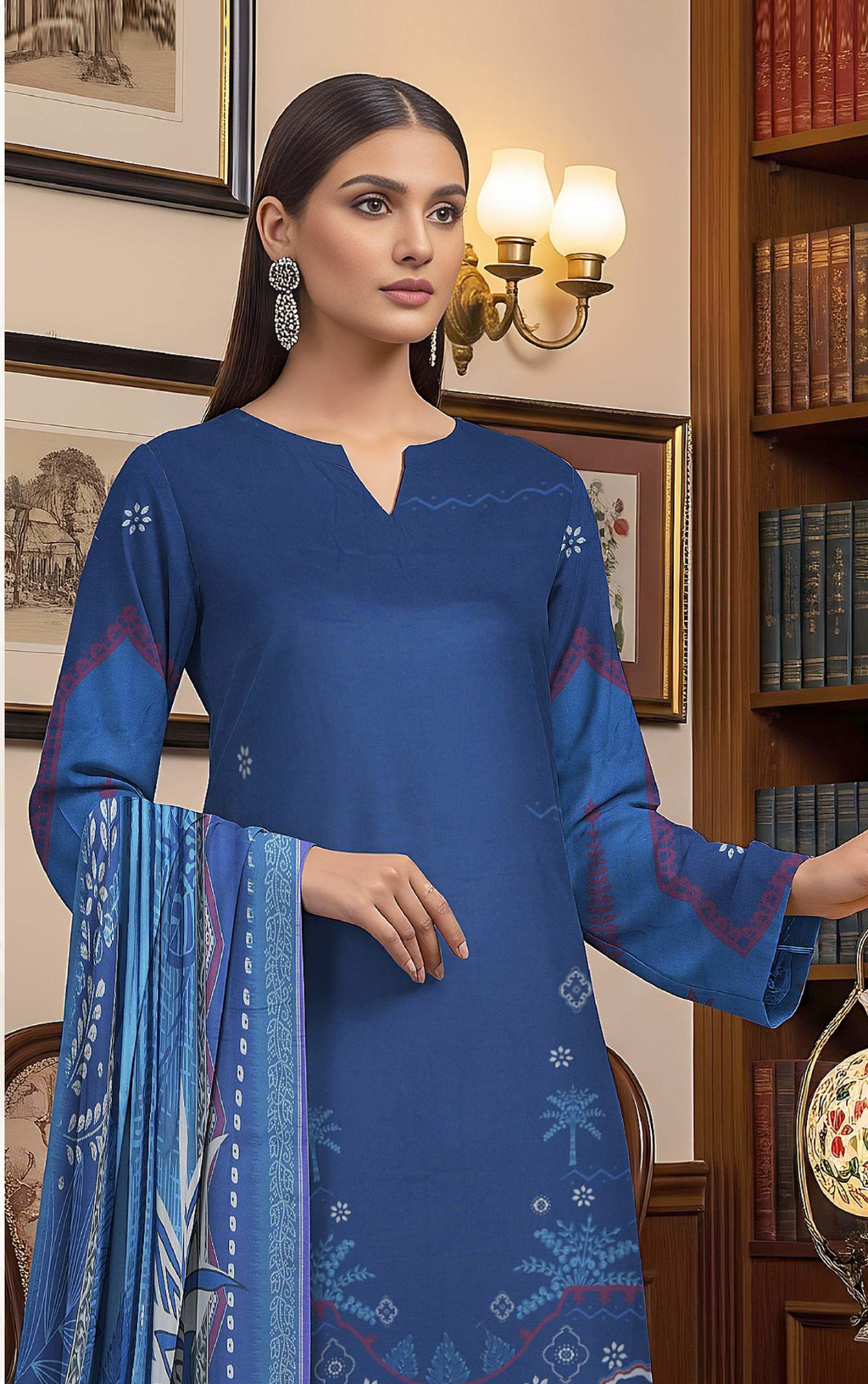 Khaddar by Naubahar - Printed Khaddar Suit Unstitched 3 Piece - KHD - 01
