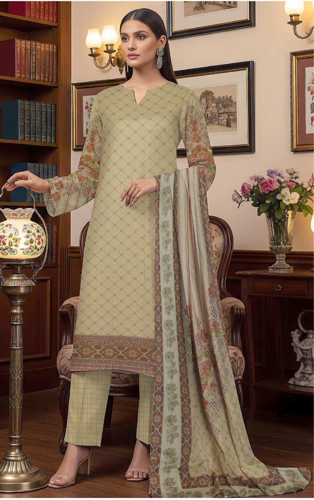 Khaddar by Naubahar - Printed Khaddar Suit Unstitched 3 Piece - KHD - 09