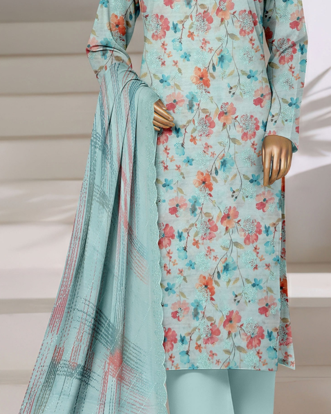 Tulib by Naubahar – Embroidered Lawn Unstitched 3 Piece Suit for Women - TLB - 04
