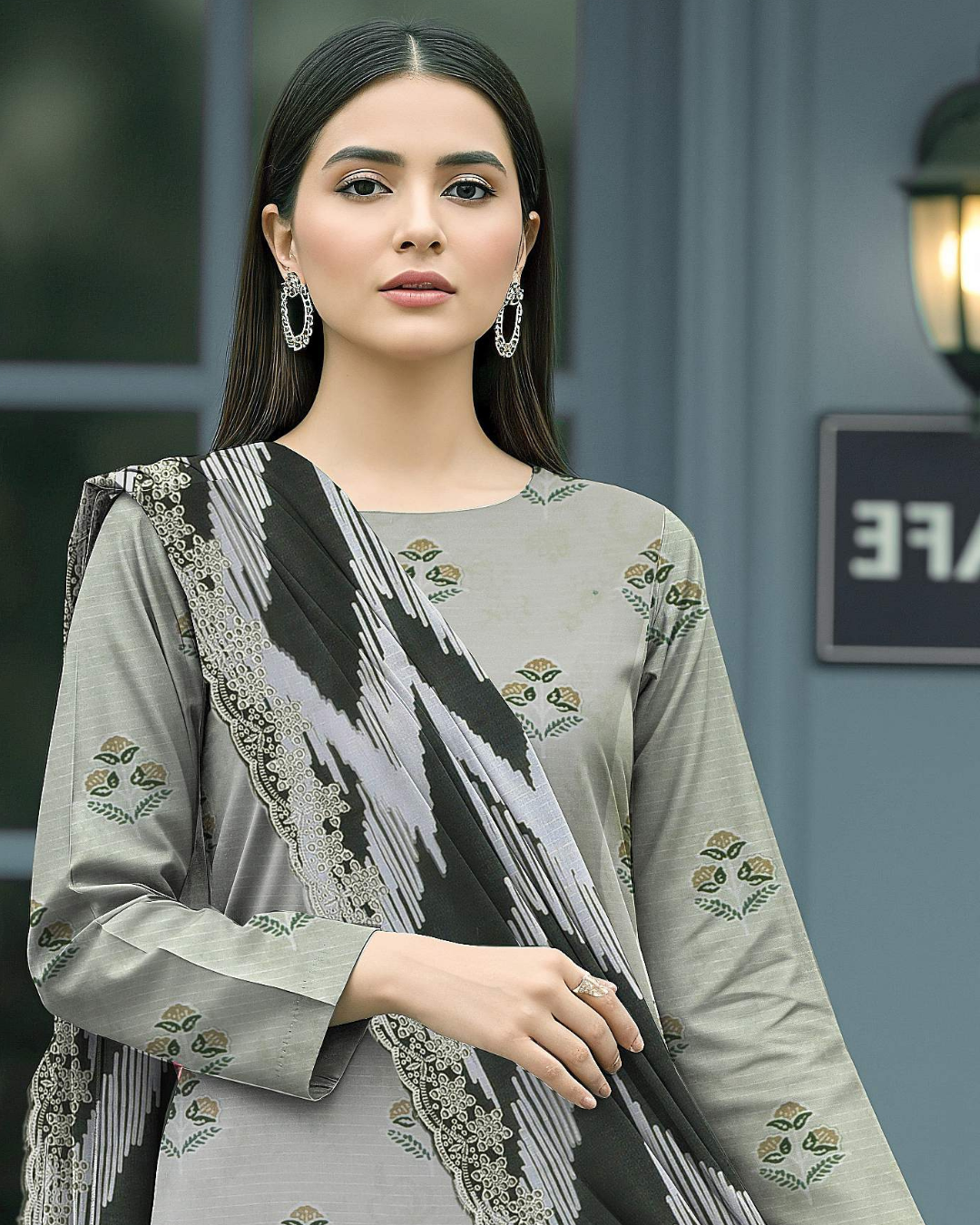 Orient by Naubahar – Digital Printed Lawn with Embroidered Dupatta Unstitched 3 Piece Suit - ORN - 5