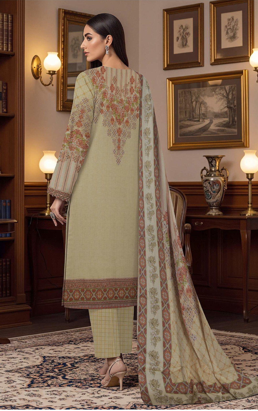 Khaddar by Naubahar - Printed Khaddar Suit Unstitched 3 Piece - KHD - 09