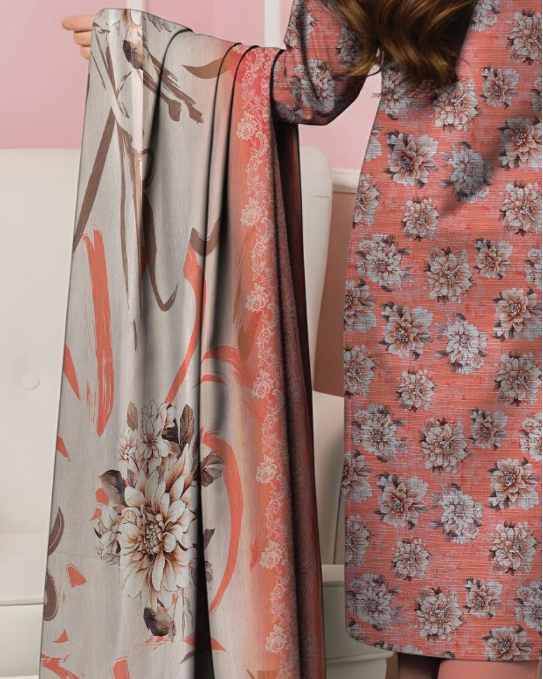 Lotus by Naubahar – Embroidered Lawn Unstitched 3 Piece Suit  - LTS - 08