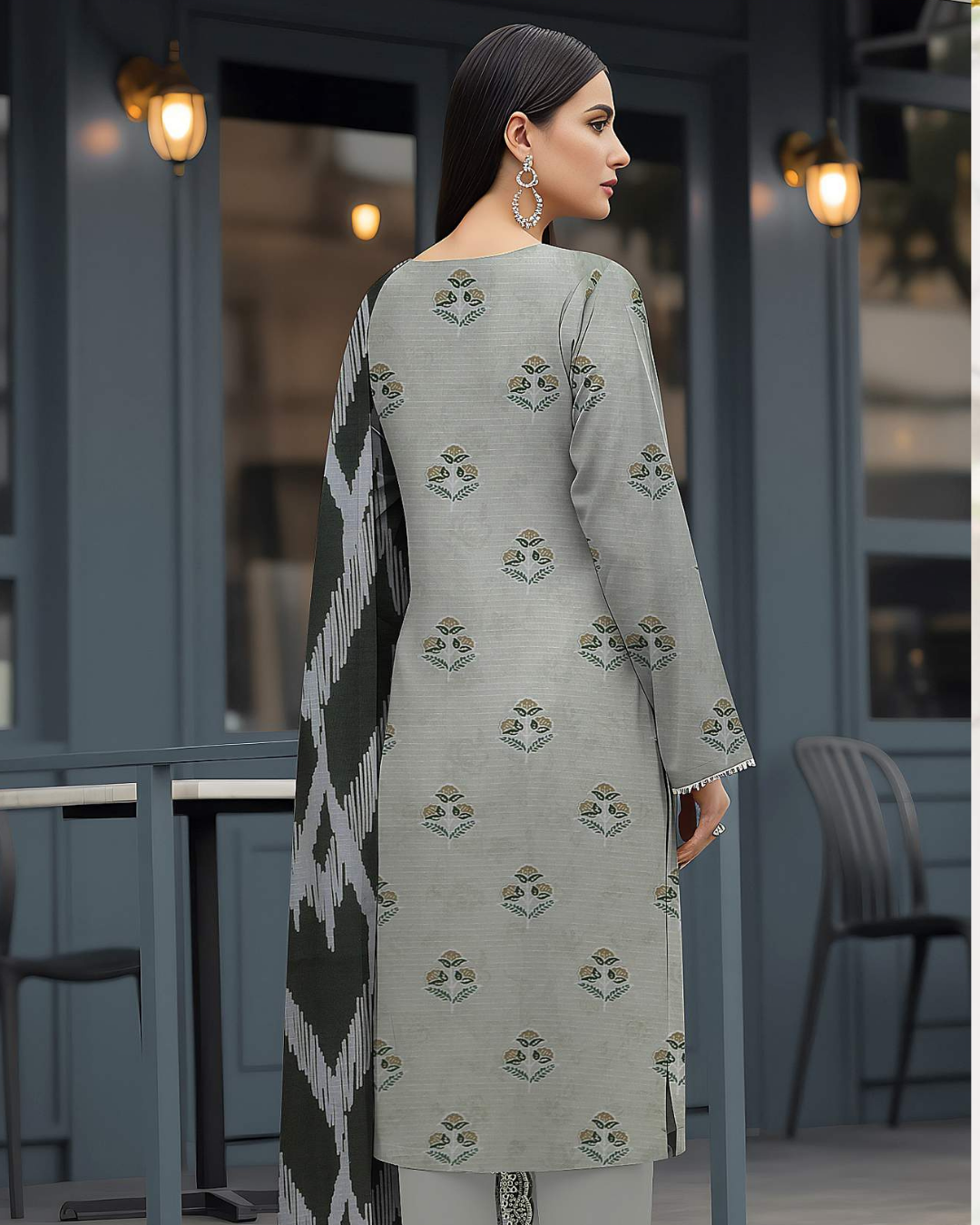 Orient by Naubahar – Digital Printed Lawn with Embroidered Dupatta Unstitched 3 Piece Suit - ORN - 5
