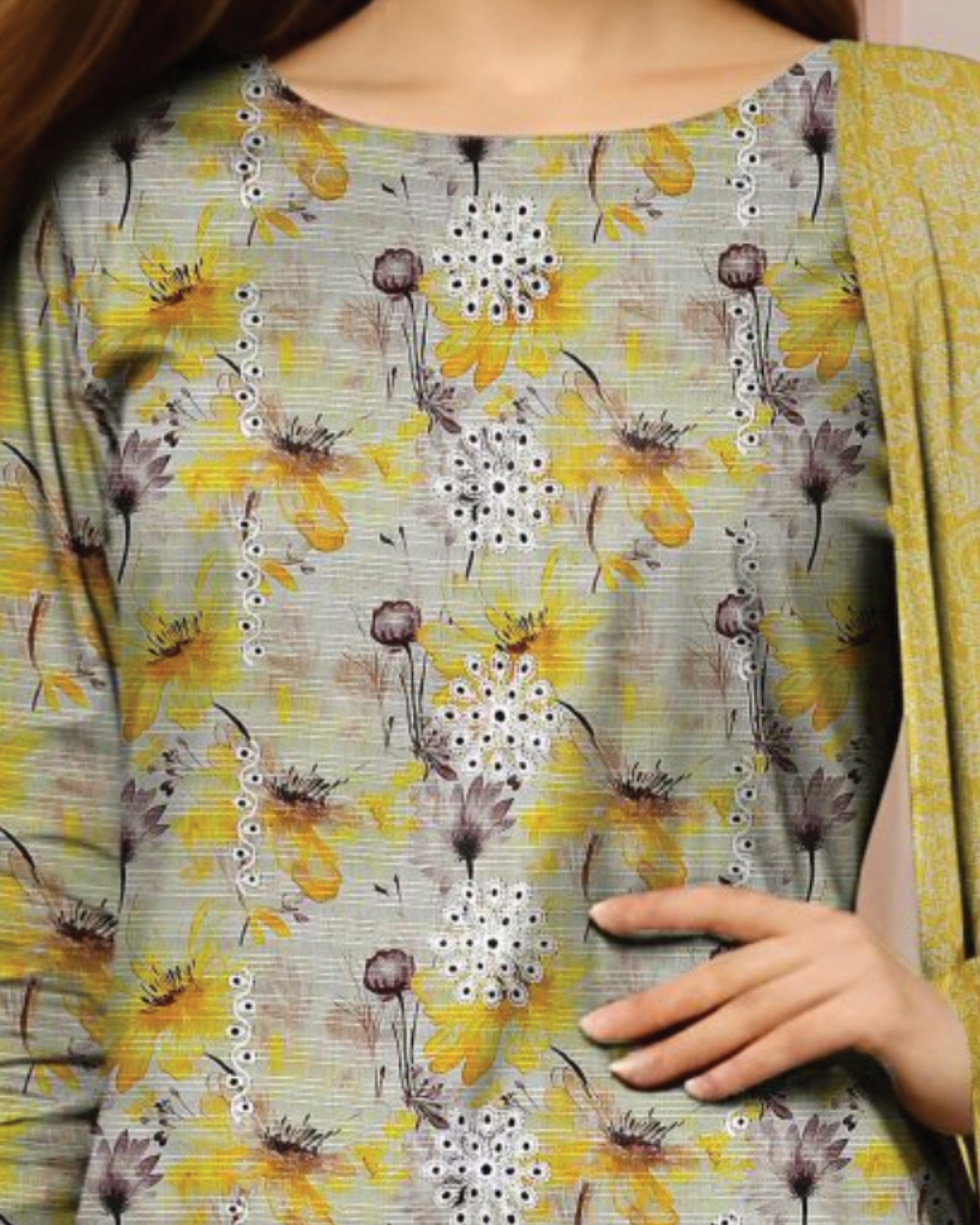 Lotus by Naubahar – Embroidered Lawn Unstitched 3 Piece Suit  - LTS - 07