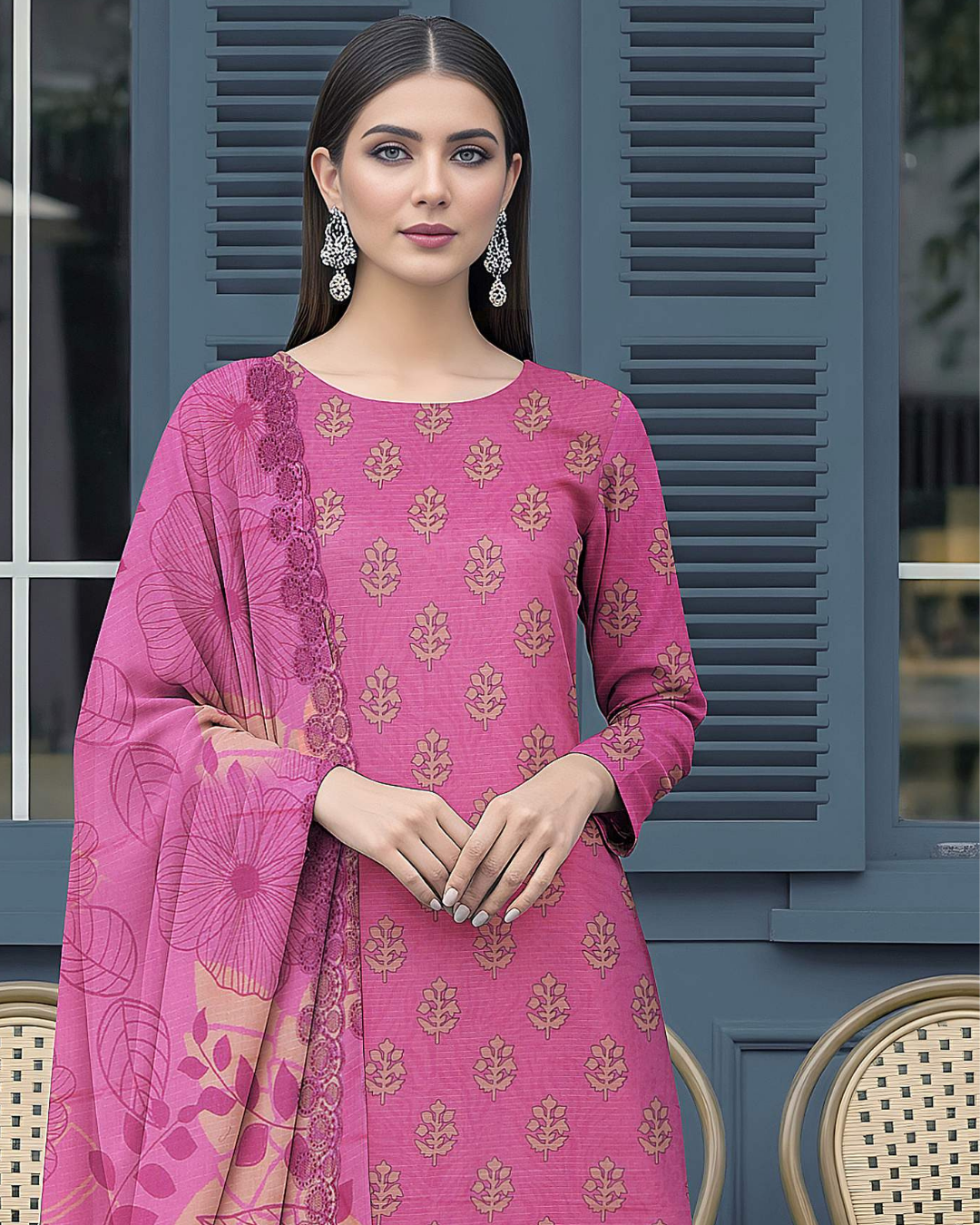 Orient by Naubahar – Digital Printed Lawn with Embroidered Dupatta Unstitched 3 Piece Suit - ORN - 1