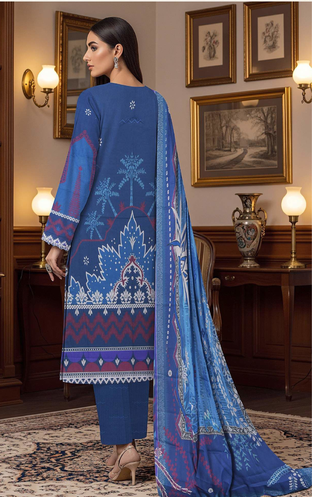 Khaddar by Naubahar - Printed Khaddar Suit Unstitched 3 Piece - KHD - 01