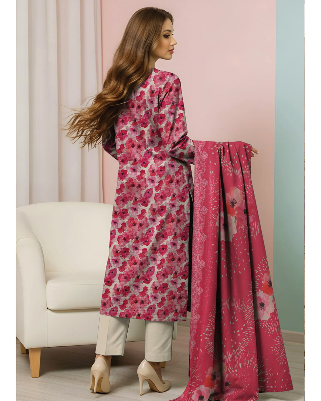 Lotus by Naubahar – Embroidered Lawn Unstitched 3 Piece Suit  - LTS - 01