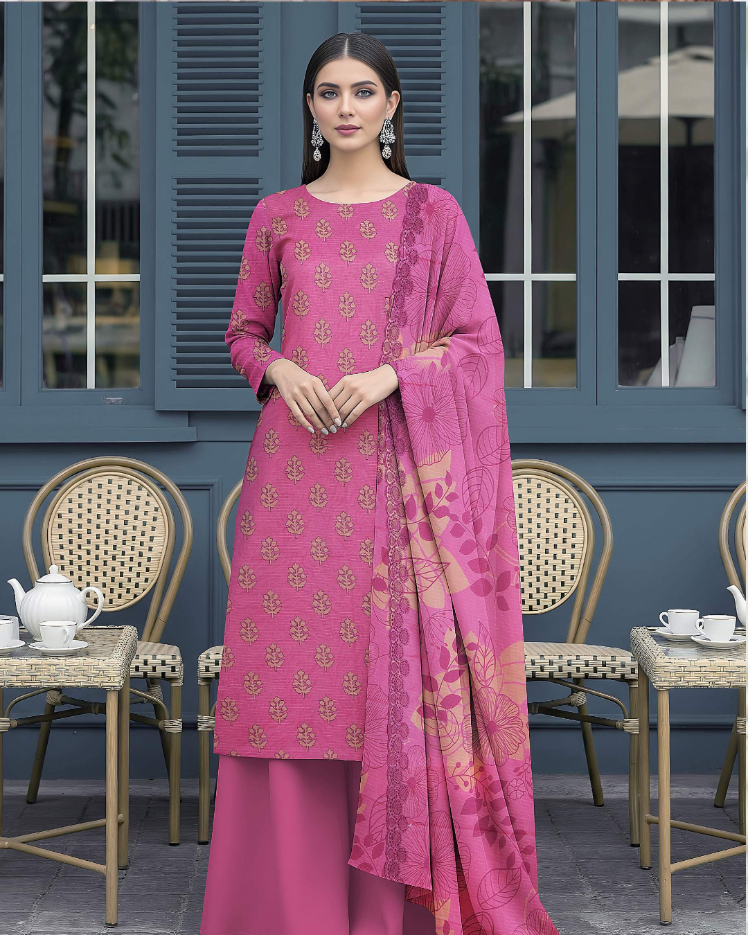 Orient by Naubahar – Digital Printed Lawn with Embroidered Dupatta Unstitched 3 Piece Suit - ORN - 1