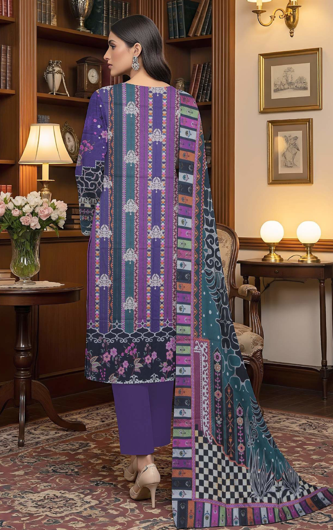 Khaddar by Naubahar - Printed Khaddar Suit Unstitched 3 Piece - KHD - 04