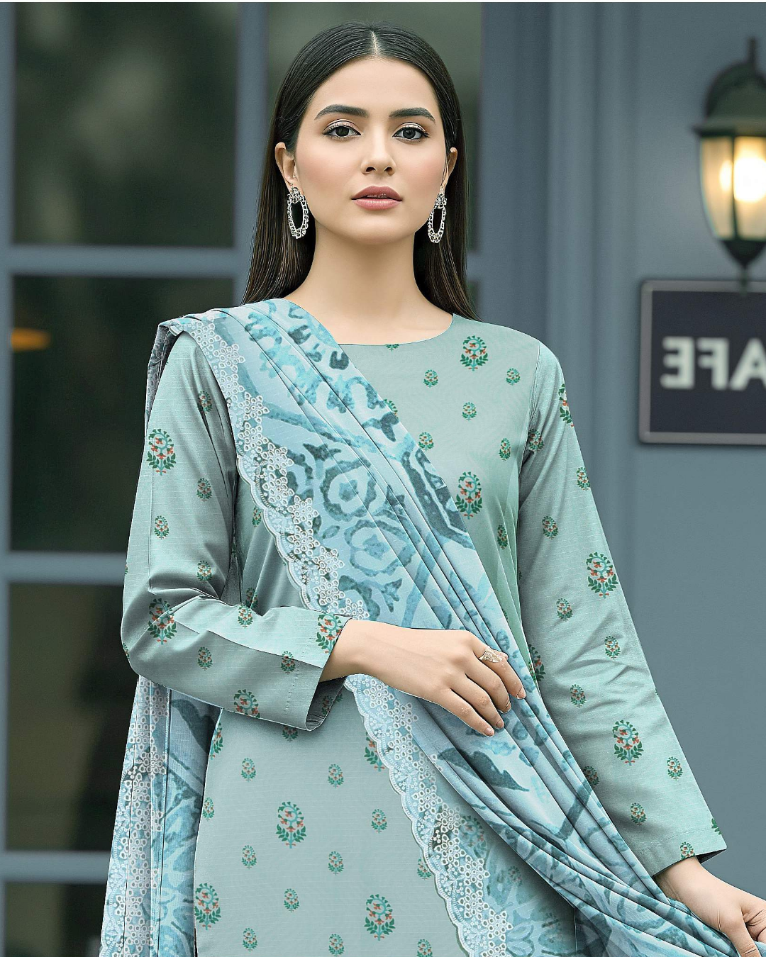 Orient by Naubahar – Digital Printed Lawn with Embroidered Dupatta Unstitched 3 Piece Suit - ORN - 4